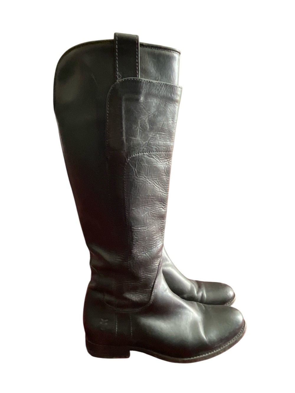 Frye Black Leather Over-the-Knee Riding Boots
